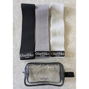 Set of 3 Fabric Resistance Bands Exercise Workout Gray